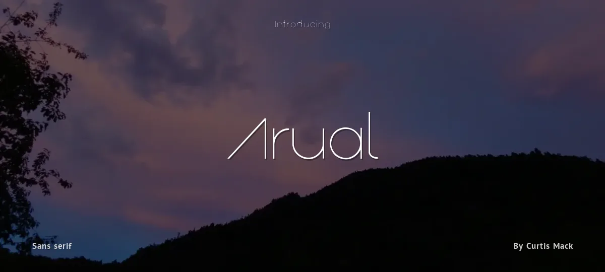 Arual font preview