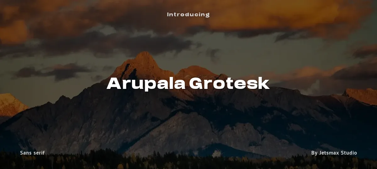 Arupala Grotesk font preview