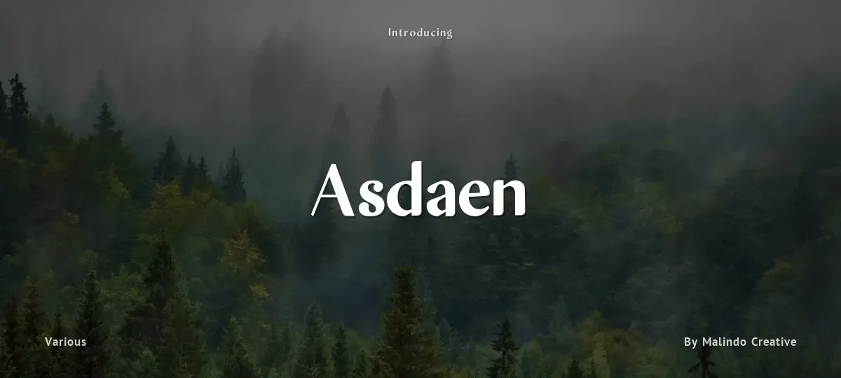 Asdaen font preview