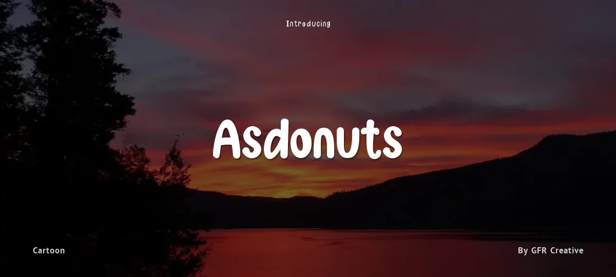 Asdonuts font preview