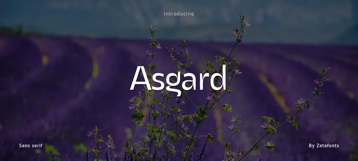 Asgard font preview