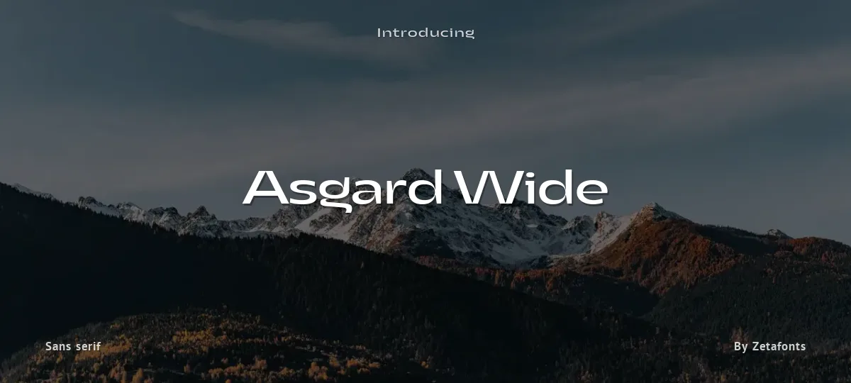 Asgard Wide font preview