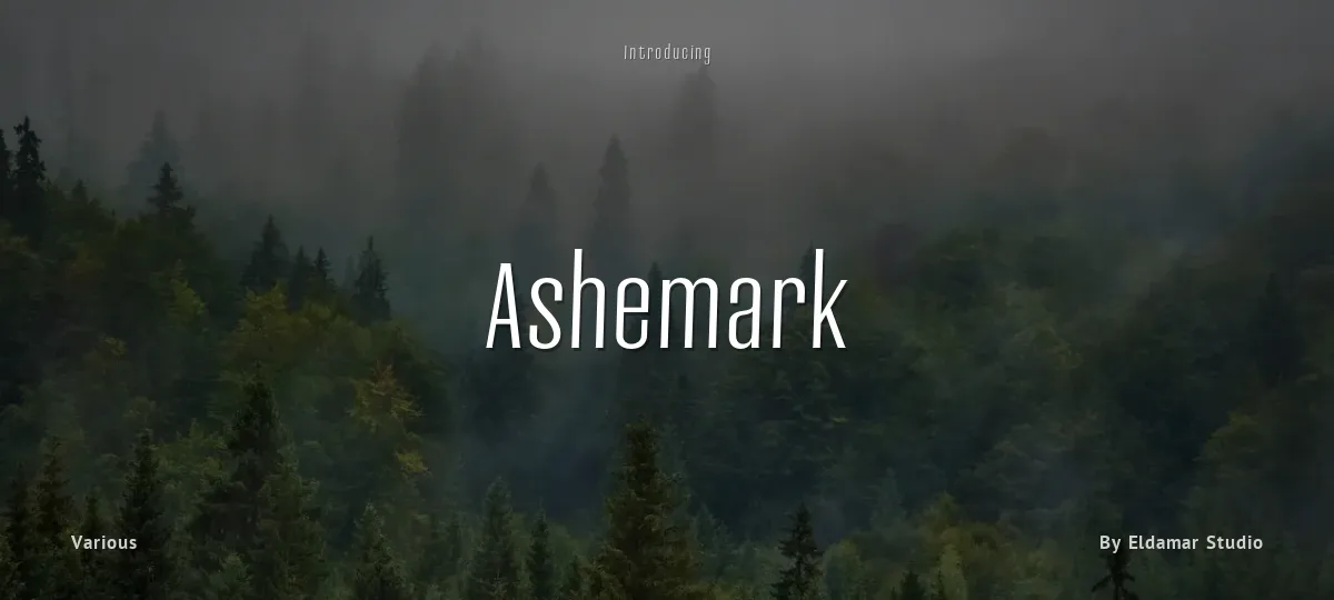Ashemark font preview