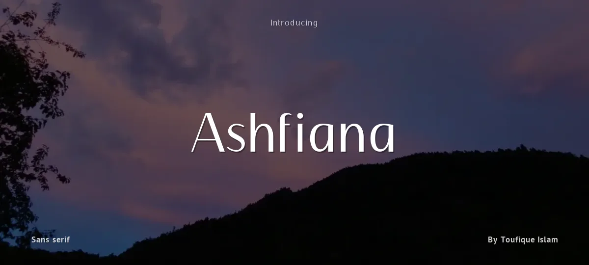 Ashfiana font preview