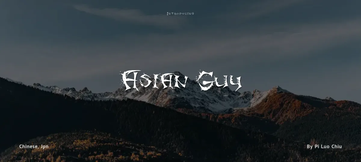 Asian Guy font preview