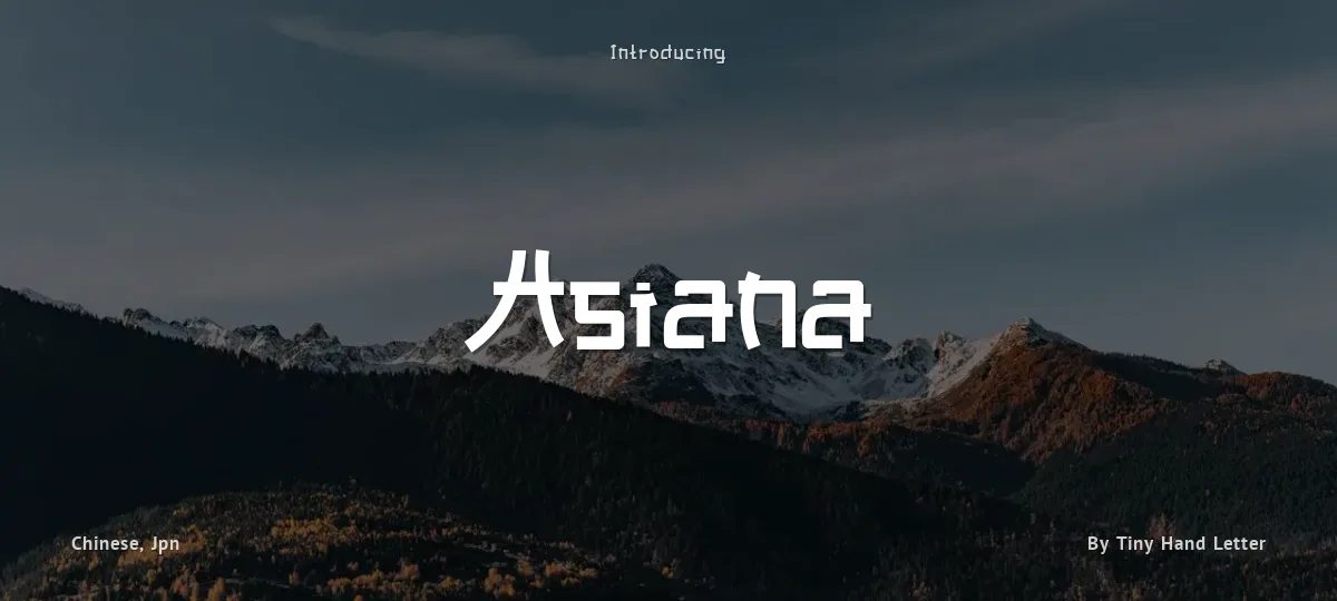 Asiana font preview