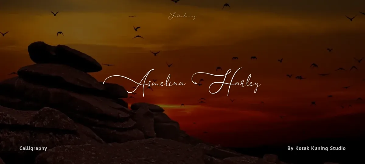 Asmelina Harley font preview