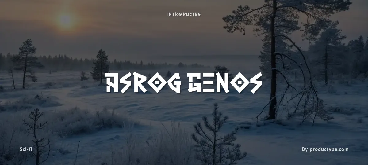 Asrog Genos font preview