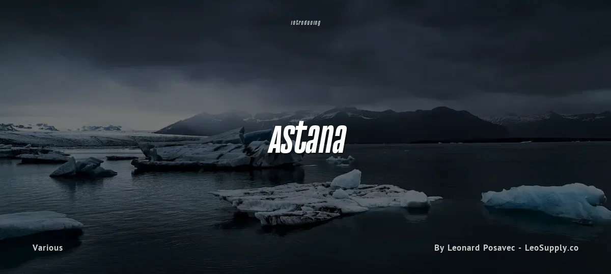 Astana font preview