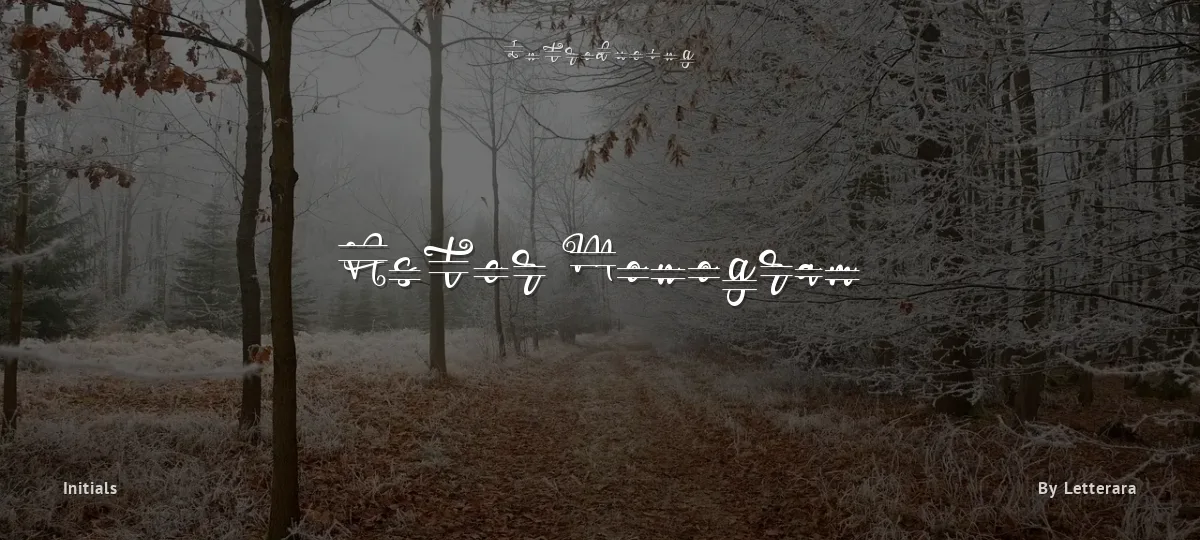 Aster Monogram font preview