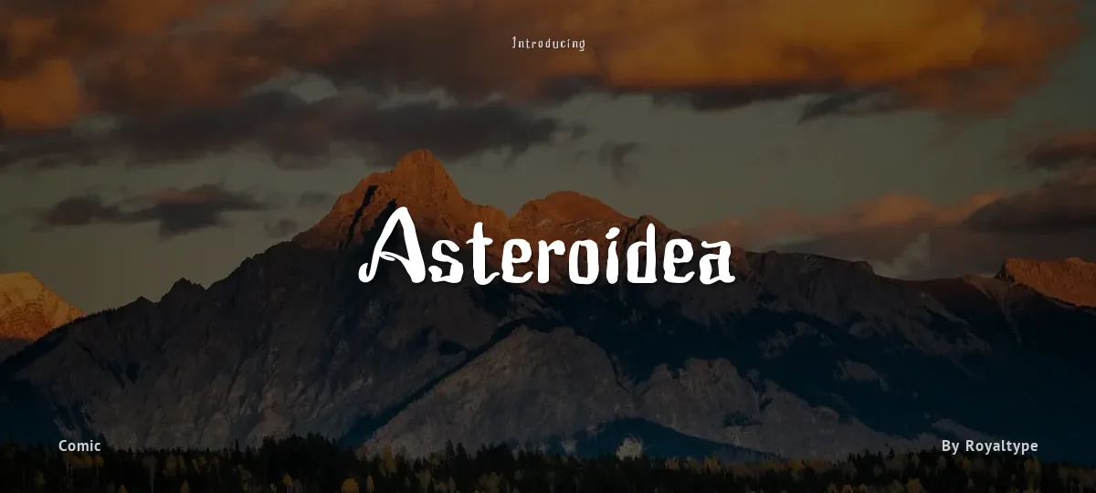 Asteroidea font preview
