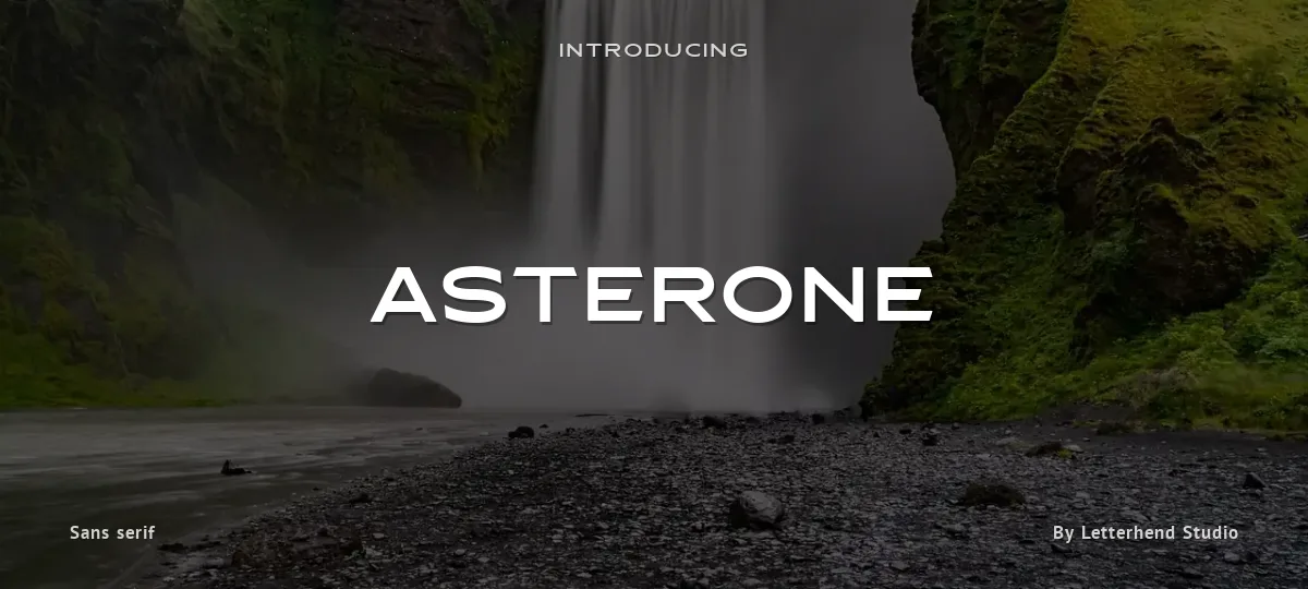 Asterone font preview