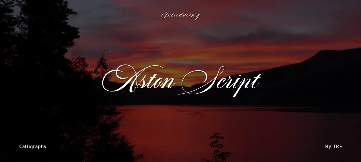 Aston Script font preview