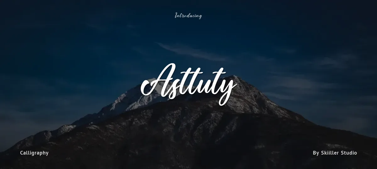 Asttuty font preview