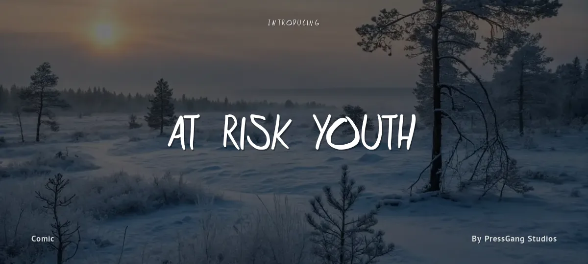 At Risk Youth font preview