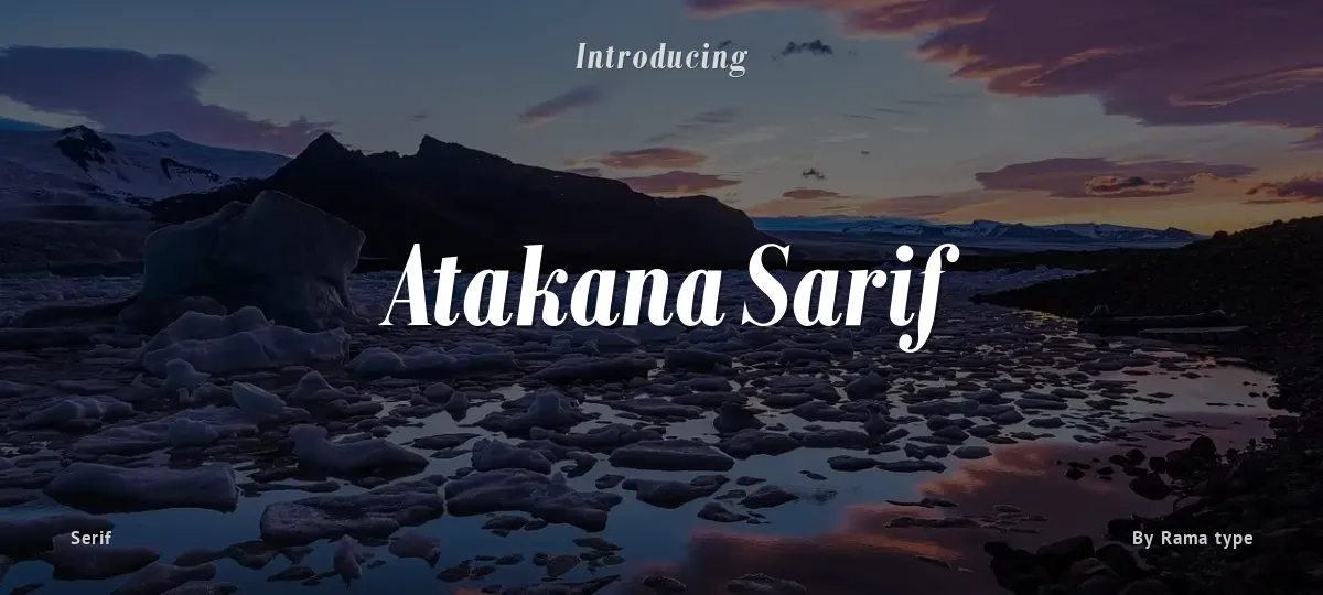 Atakana Sarif font preview