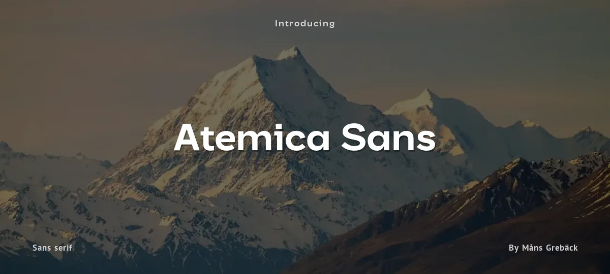 Atemica Sans font preview