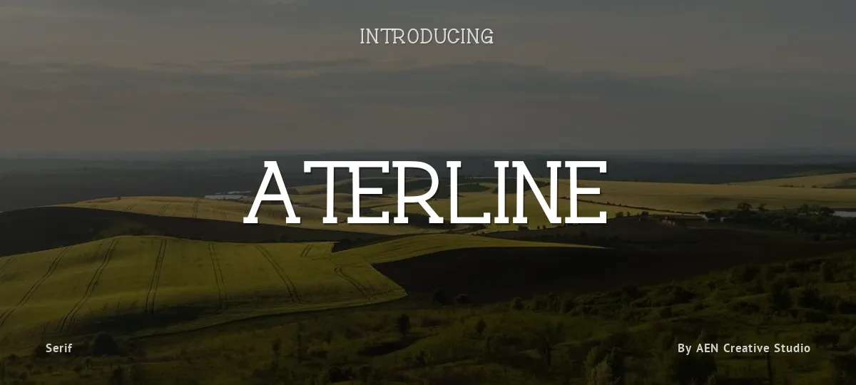 Aterline font preview