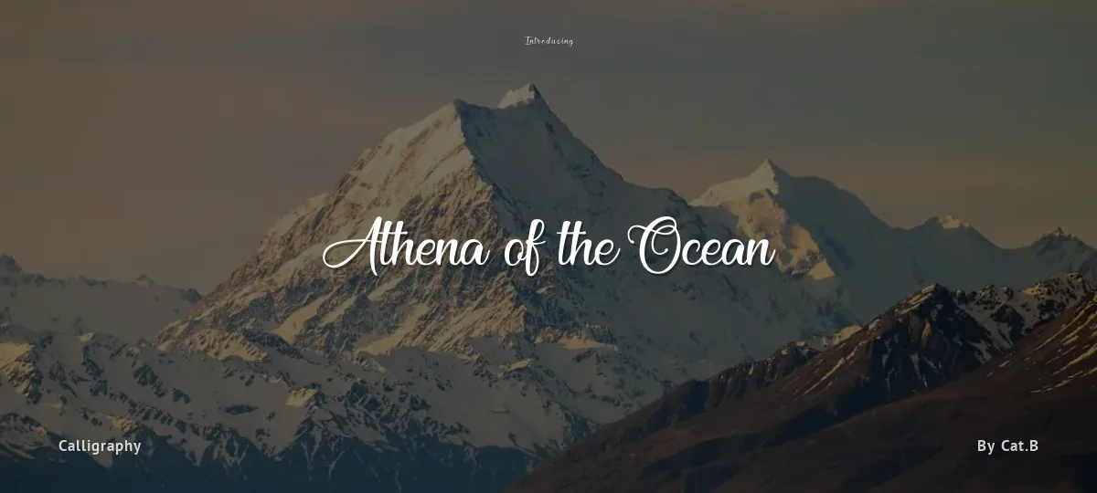Athena of the Ocean font preview