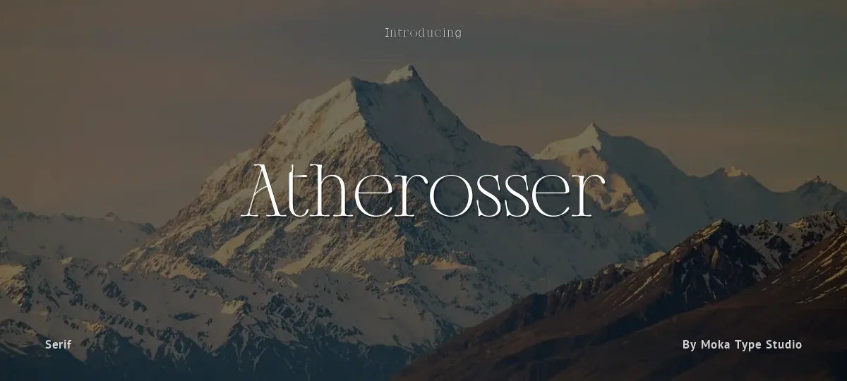 Atherosser font preview