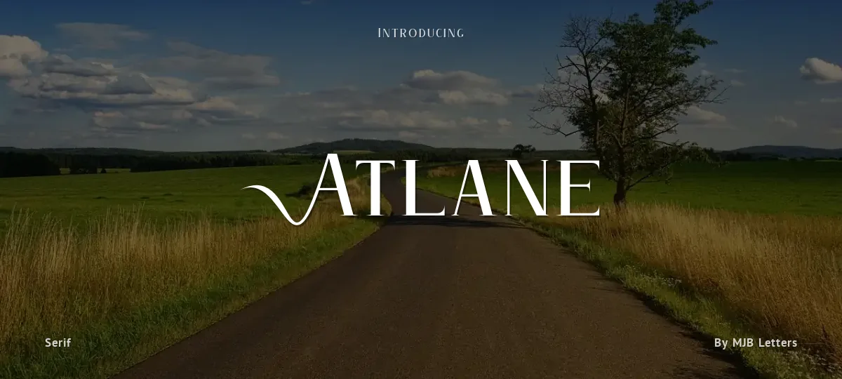 Atlane font preview