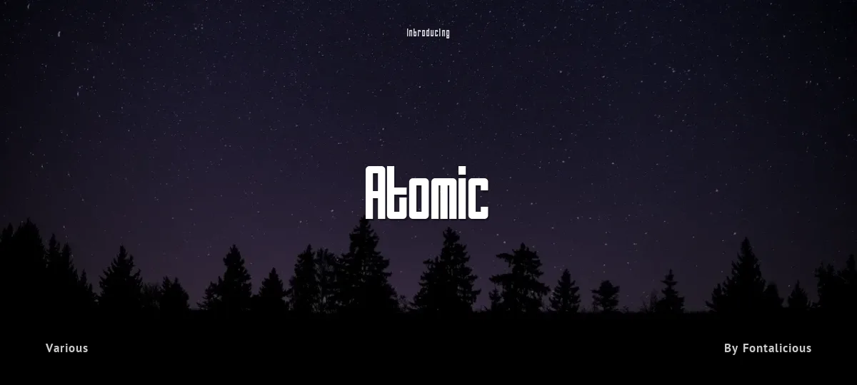 Atomic font preview