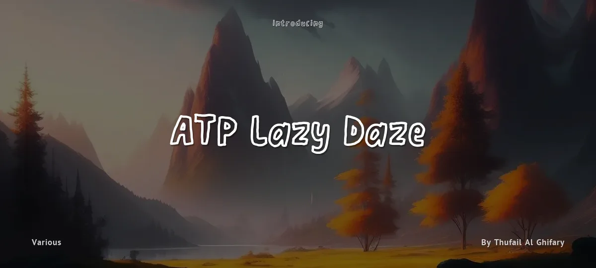 ATP Lazy Daze font preview