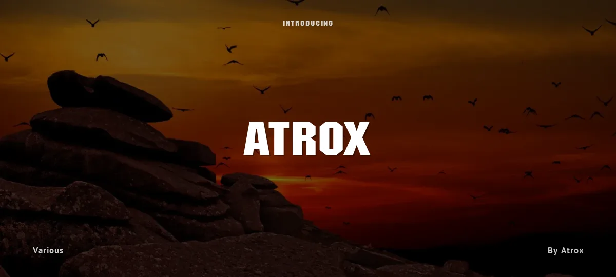 Atrox font preview