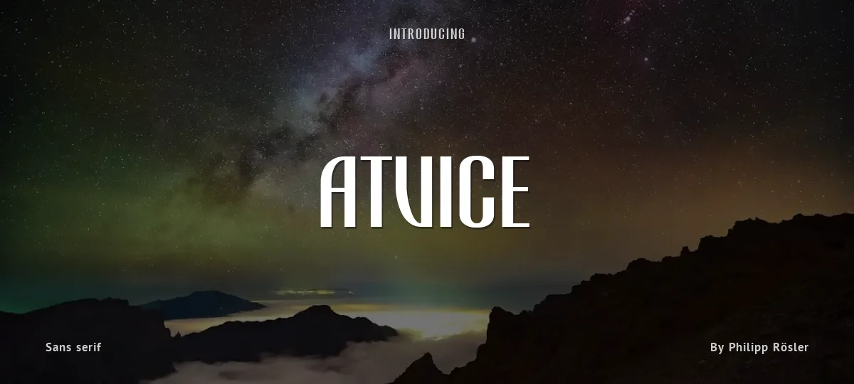 Atvice font preview