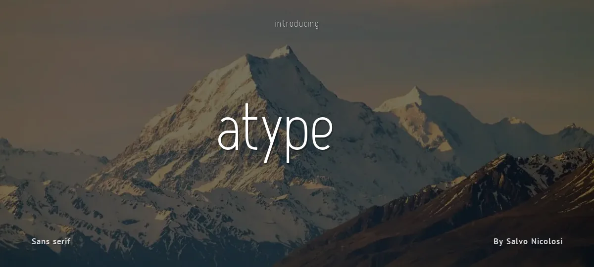 Atype 1 font preview