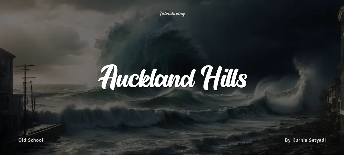 Auckland Hills font preview