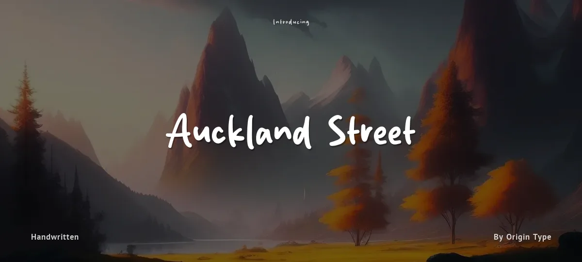 Auckland Street font preview