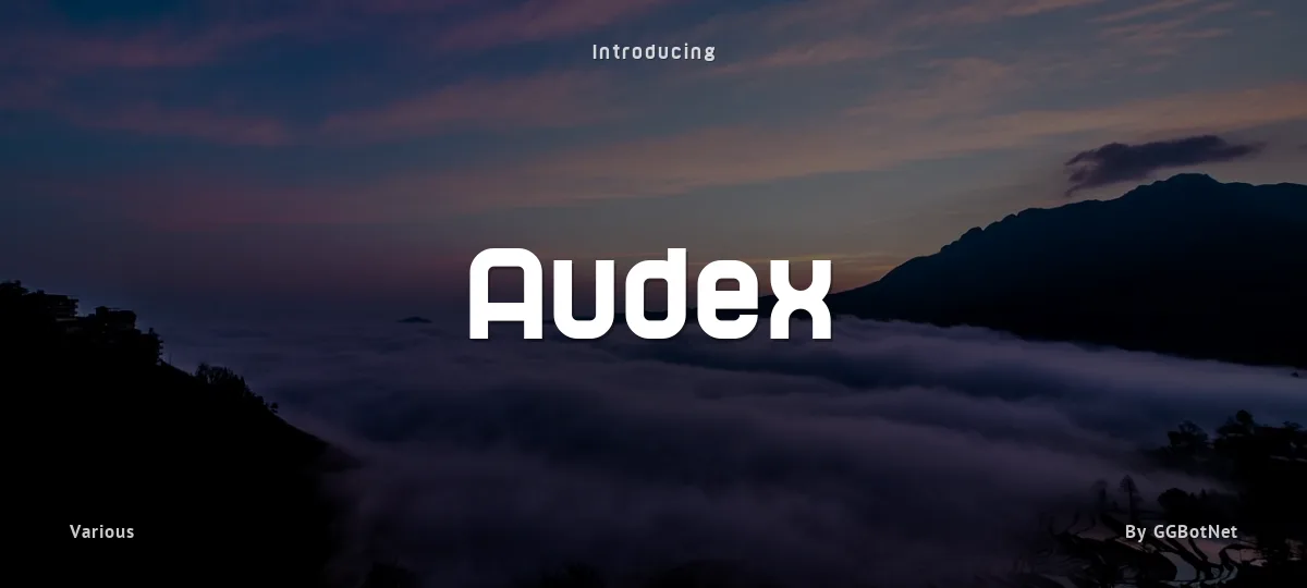 Audex font preview