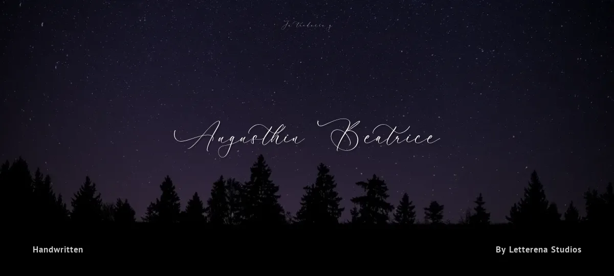 Augusthin Beatrice font preview