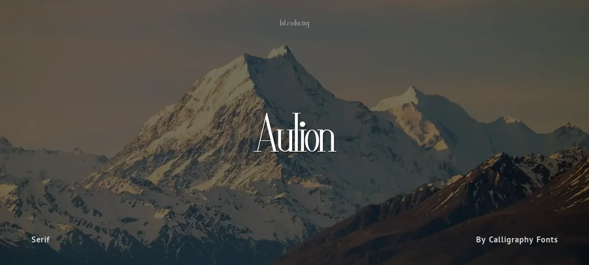 Aulion font preview