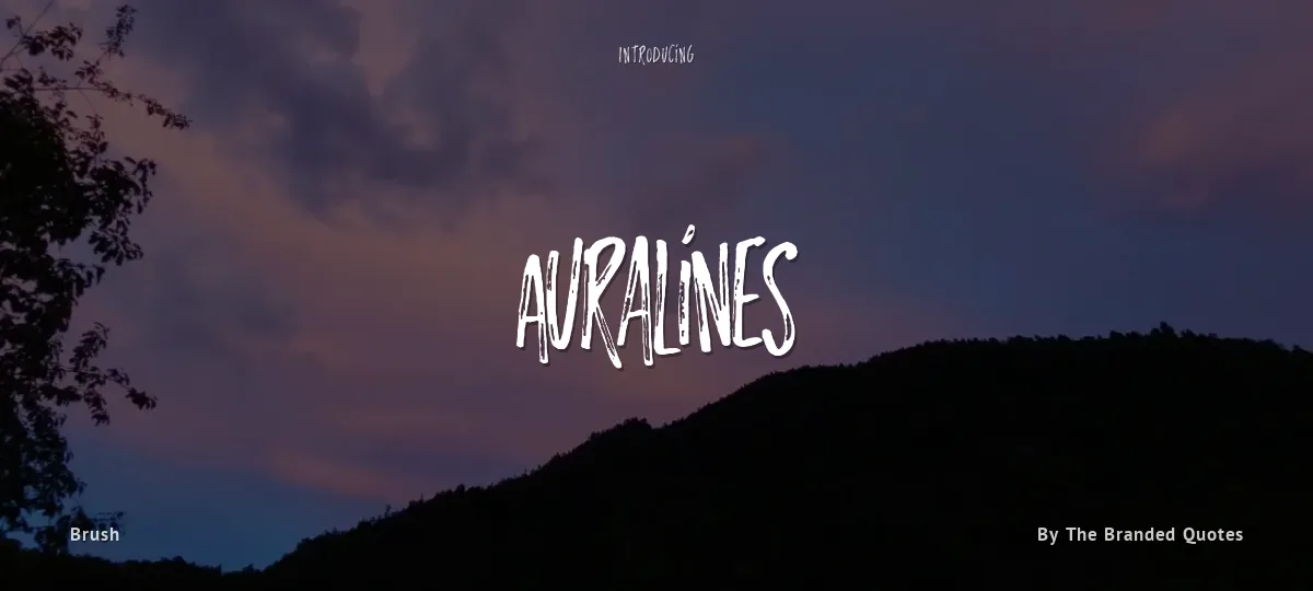 Auralines font preview