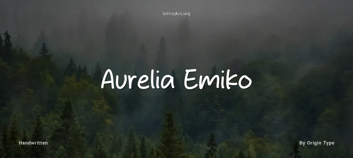 Aurelia Emiko font preview