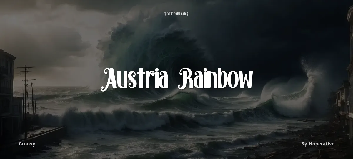Austria Rainbow font preview
