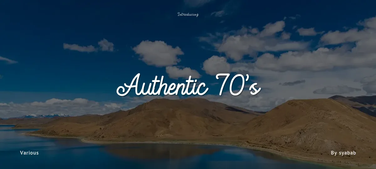 Authentic 70's font preview