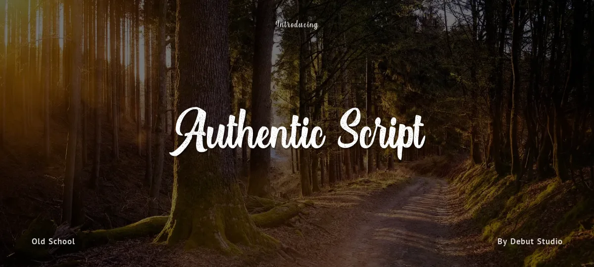Authentic Script font preview