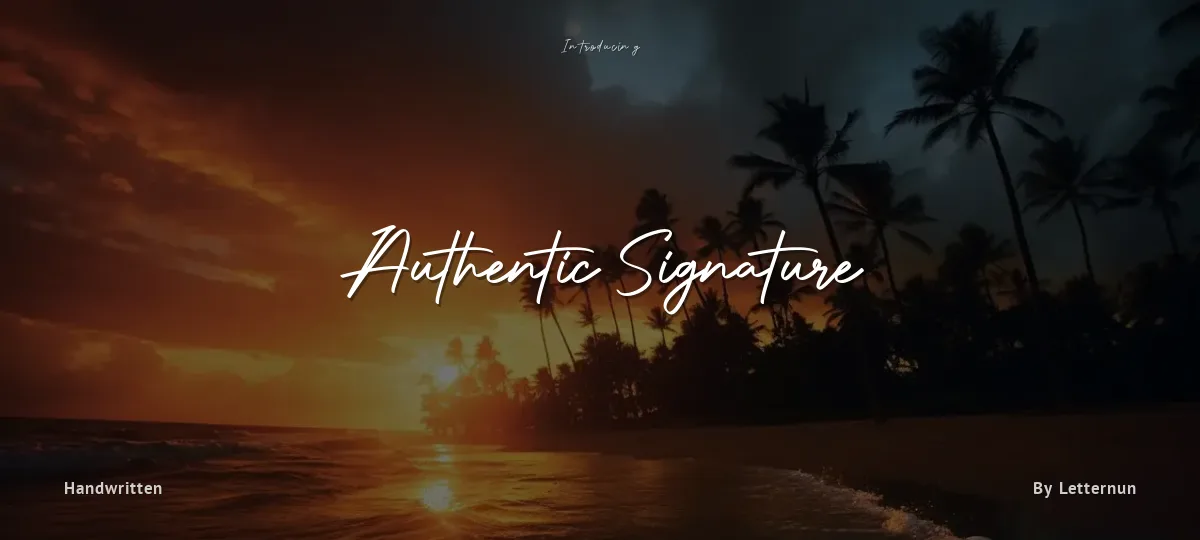 Authentic Signature font preview