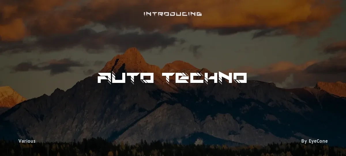 Auto Techno font preview