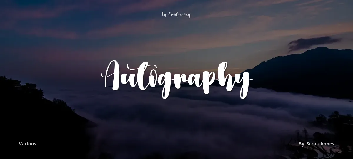 Autography font preview