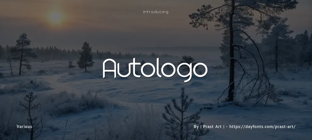 Autologo font preview
