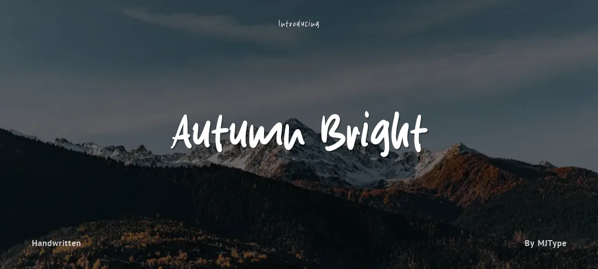 Autumn Bright font preview