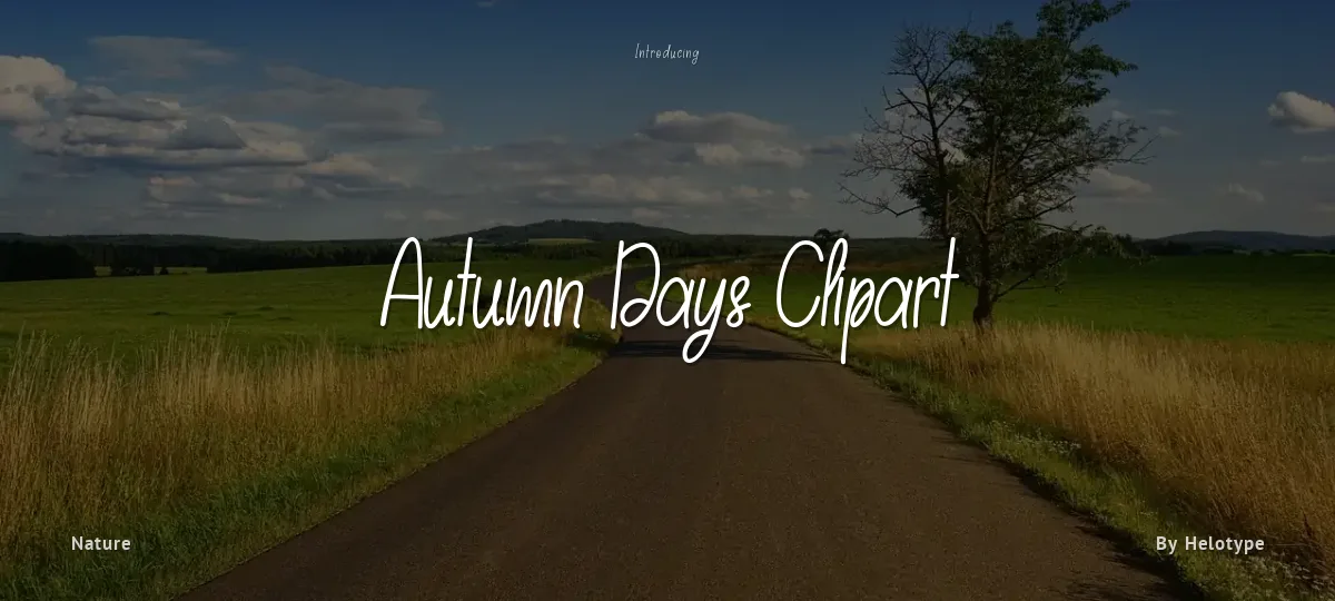 Autumn Days Clipart font preview