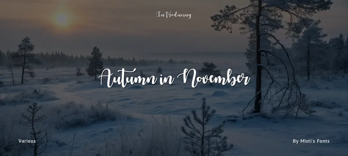 Autumn in November font preview