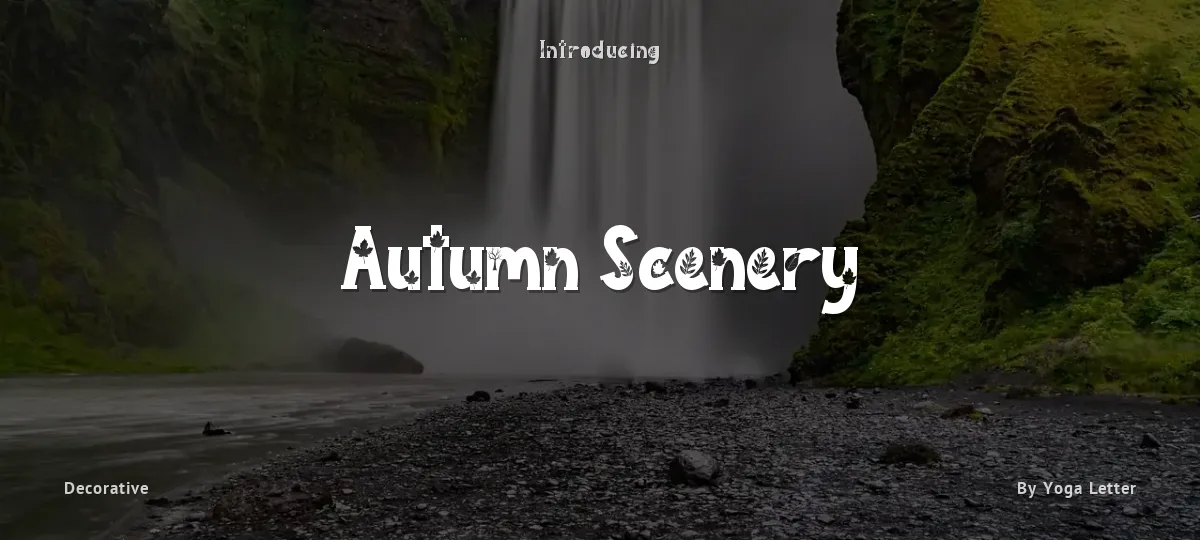Autumn Scenery font preview