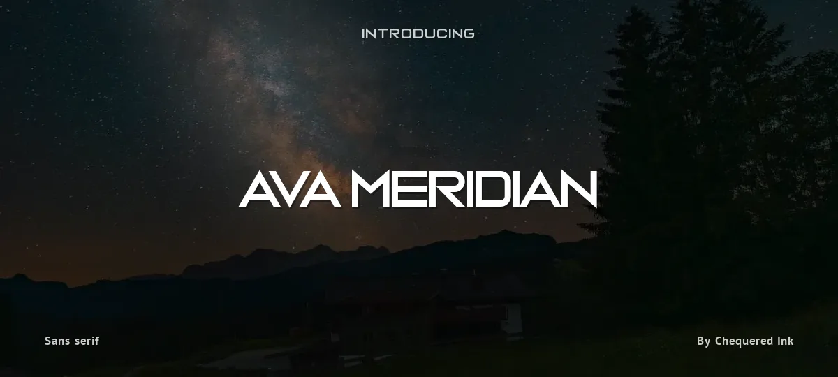 Ava Meridian font preview