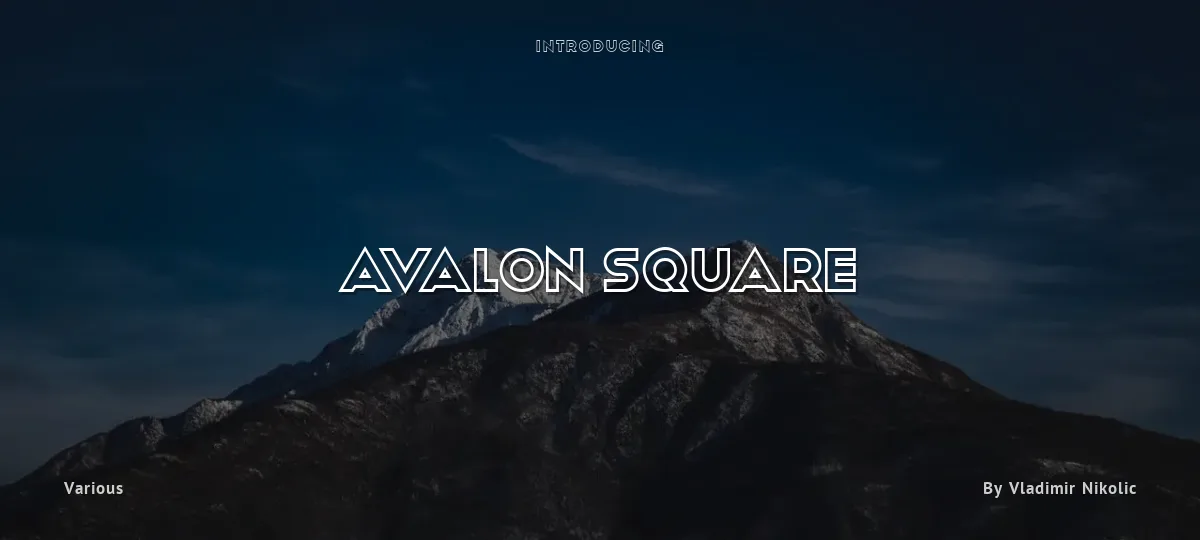 Avalon Square font preview
